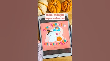 Select multiple layers at once in Procreate #shorts #procreate