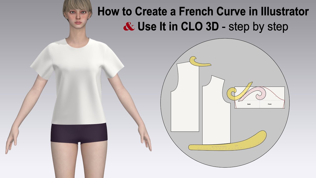 How to Create a French Curve in Illustrator and Use It in CLO 3D