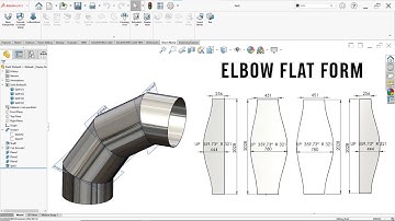 SolidWorks Sheet Metal Tutorial | How to Calculate Flat Form of Elbow