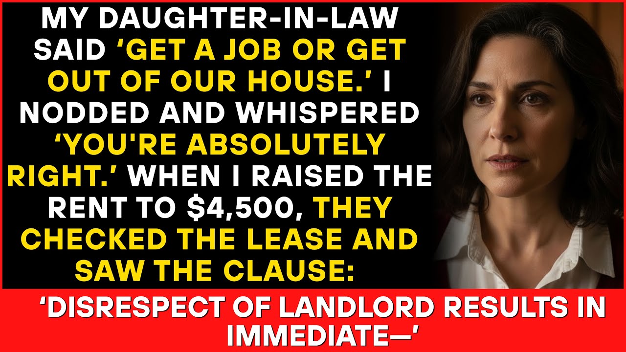 Она сказала: «Найди работу или уезжай». — Поэтому я проверил договор аренды и поднял…