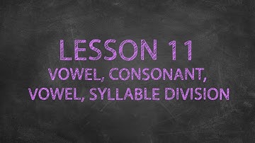 Sound It Out Episode #11 - Vowel, Consonant, Vowel, Syllable Division