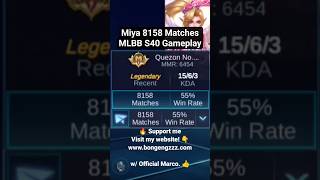 Miya 8158 Matches MLBB S40 Gameplay #mobilelegends #mlbb #mlbbcreator
