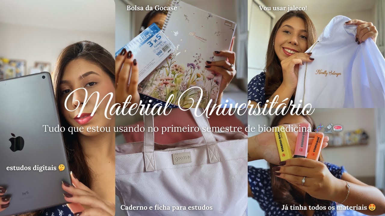 Material Universitário | Caloura de biomedicina ✨🔬