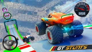Impossible Stunt Car Tracks 3D Games #20 | Monster Trucks Mega Jump Car Driving | Android Gameplay screenshot 4
