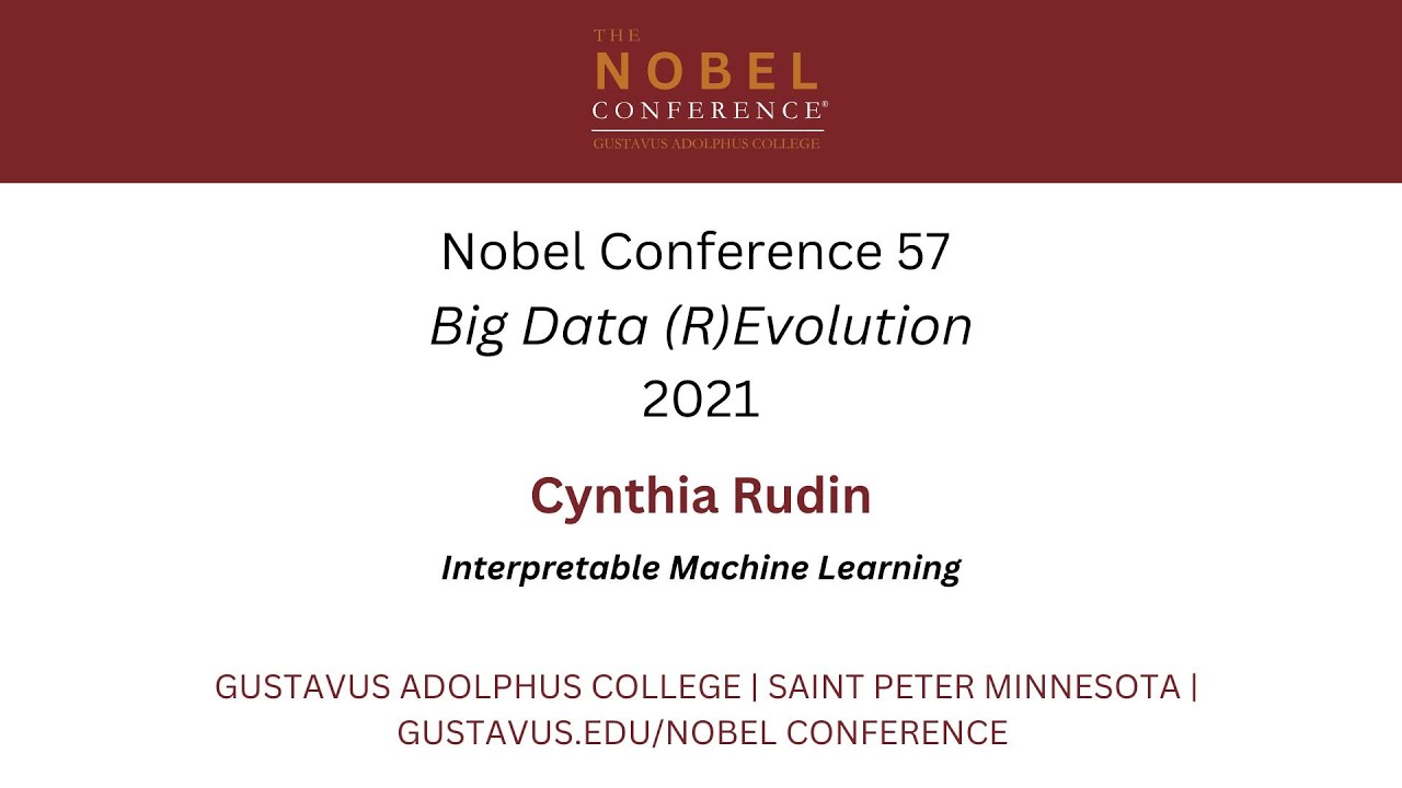 No more black boxes? Making machine learning models understandable | Cynthia Rudin |Nobel Conference
