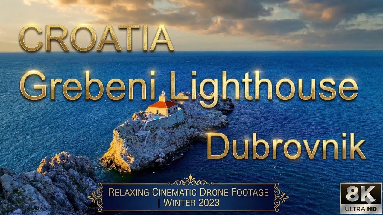 🇭🇷 Grebeni Lighthouse 🌅 | Dubrovnik Palace District, Croatia | 5K Drone Cinematic | Morning Light 23