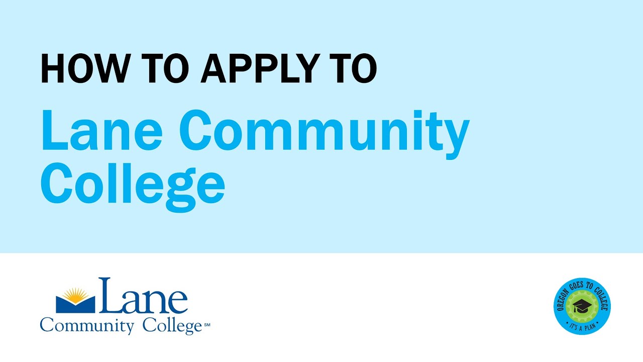 How to Apply to Lane Community College YouTube