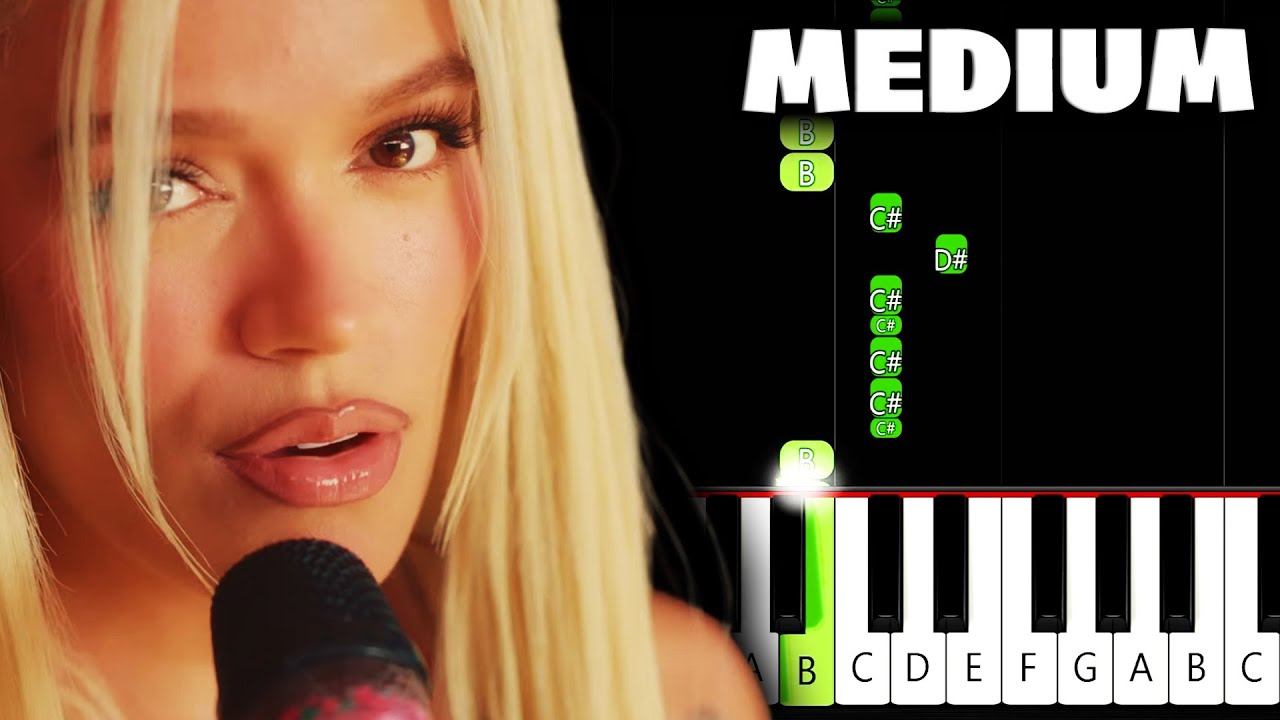 KAROL G - Si Antes Te Hubiera Conocido - Piano Tutorial (MEDIUM)