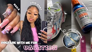 PREPARE W\/ ME FOR VACATION ❀꙳ | hair appt, nails, $1200 + haul, pack with me + more