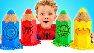 Download lagu Kids pretend play with Colorful Kinetic Sand