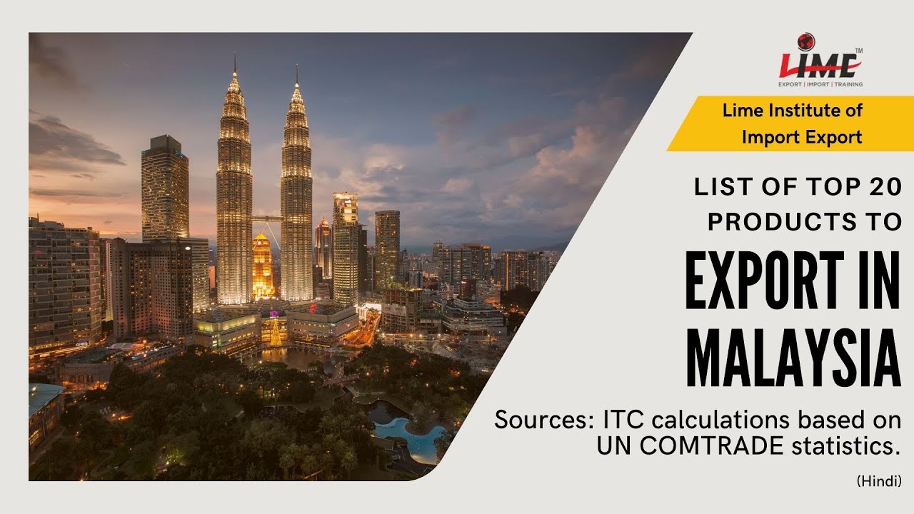Top 20 Products to Export in Malaysia from India | Best Opportunities in Exports | Lime Institute