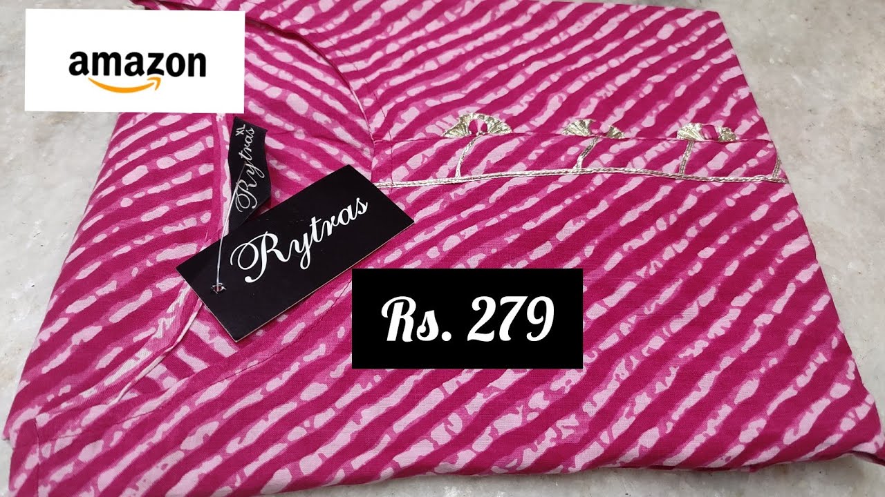 Amazon से इतनी सुन्दर कुर्ती सिर्फ 279/- में 😍Amazon Kurti Haul 😍Latest Cotton Kurti For Summer