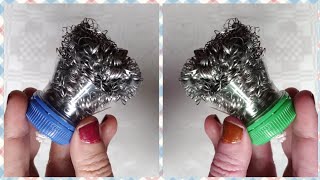 Pet Şişe Ve Bulaşık Teli İle Kolay Temizlik Aparatı Yapımı - Saplı Bulaşık Teli Yapımı