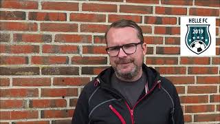 17.8.3026. Indslag med træner for Helle FC Herrer Serie 2 fodbold Jan Aasberg. 