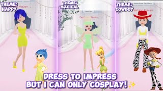DRESS TO IMPRESS BUT I CAN ONLY COSPLAY!✨️*HARD*#roblox #pinkywinkyy #dti #dresstoimpress