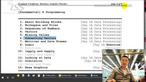 S SB Workshop 1 R Programming 6 Subsetting Vectors