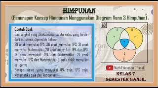 Venn Diagram Story Questions 3 Sets