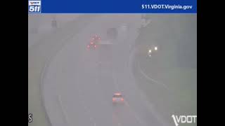Driver Hydroplanes & Crashes At Infamous I-95 MM 119.9 In Spotsylvania County, Virginia