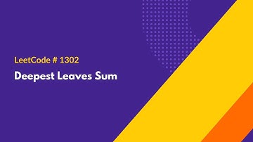 Deepest Leaves Sum - LeetCode 1302 - Java Solution