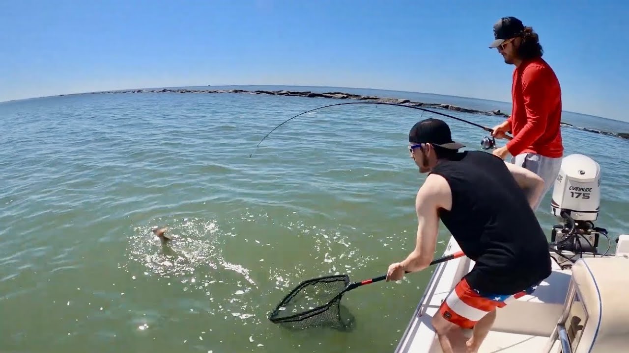 Jetty Fishing From Boat (Catch & Cook) Galveston, Tx YouTube