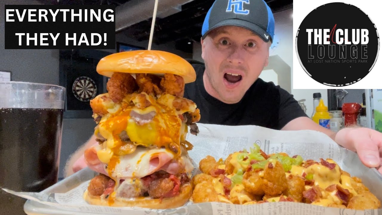 THIS BURGER CHALLENGE HAD EVERYTHING FROM THE KITCHEN ON IT