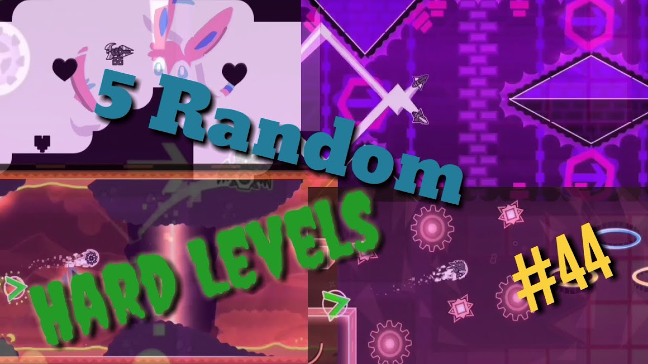 [GD] 5 Random Hard Levels #44 (Mobile) - YouTube