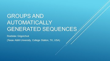 Rostislav Grigorchuk, Groups and automatically generated sequences
