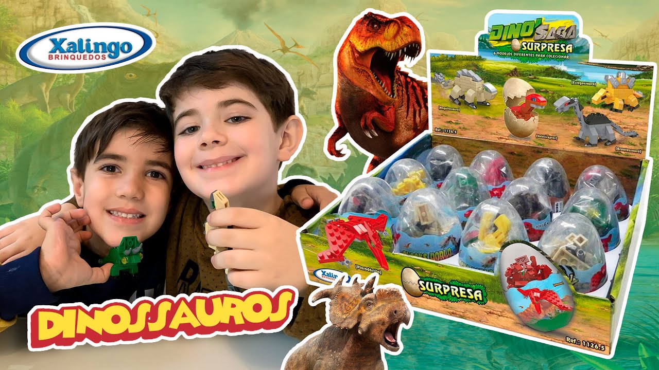 Blocos de Montar Dinossauro Ovo Dino Saga Display - 1 unidade