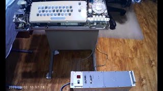 Powering up Teletype M32 ASR and attempting to connect to i-Telex!