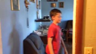 Cody walking down the wall into a backbend