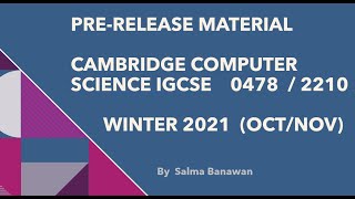 Pre-release Material 0478 Winter 2021 Oct Nov Paper 22