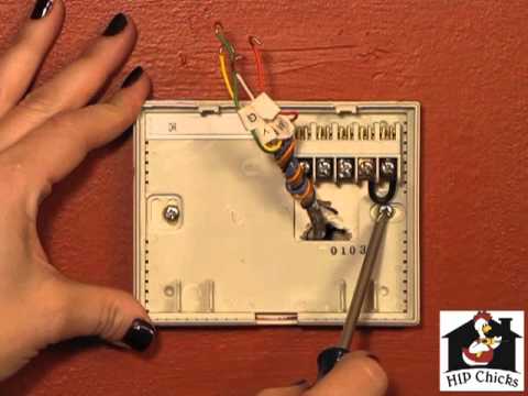 DIY How to install programmable thermostat - YouTube