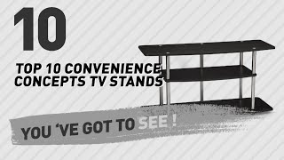 Convenience Concepts Designs2Go Wood and Glass TV Stand for TVs up to 42″ Staring: Designs2Go 3-Tier Wide TV Stand // Convenience Concepts Best Sellers