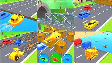 Top 5 LEVELS. 2023 Shape shifting game very cool and gnarly hyper casual game.#shapeshifting #games