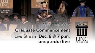 Winter 2019 Graduate Commencement - UNC Pembroke