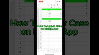 How to Upper Case Words in Google Sheets Mobile
