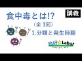 『食中毒とは：第1回『食中毒の分類と発生時期』　食中毒の種類やピークの季節等を5分間で子供にもわかりやすく解説！