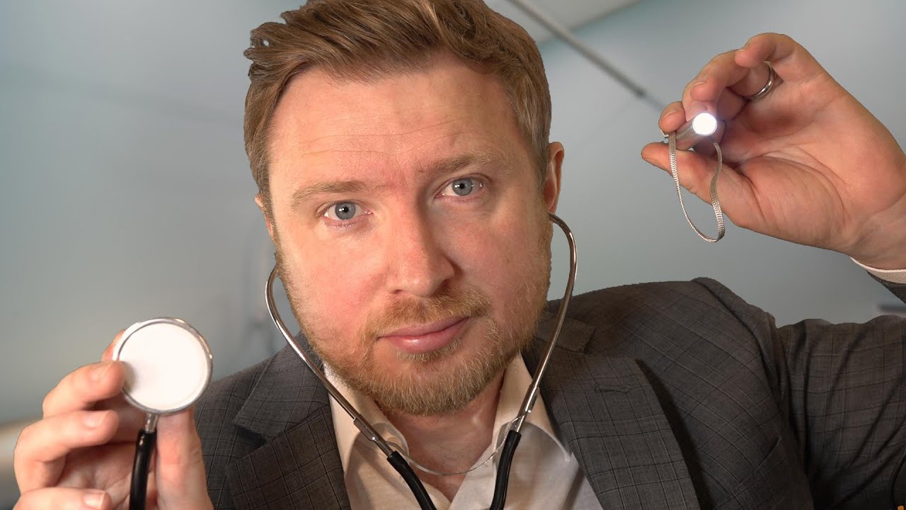 ASMR — полное обследование черепных нервов, ролевая игра с доктором