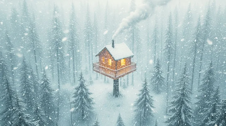 Survived in A TREEHOUSE in the middle of A BLIZZARD
