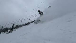 Dad shredding Big Sky, Montana bowl! #powder #dad #snowboarding #bigsky