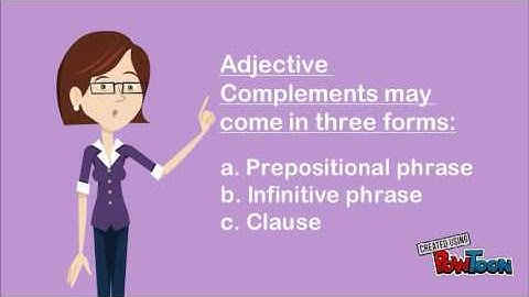 adjective complement