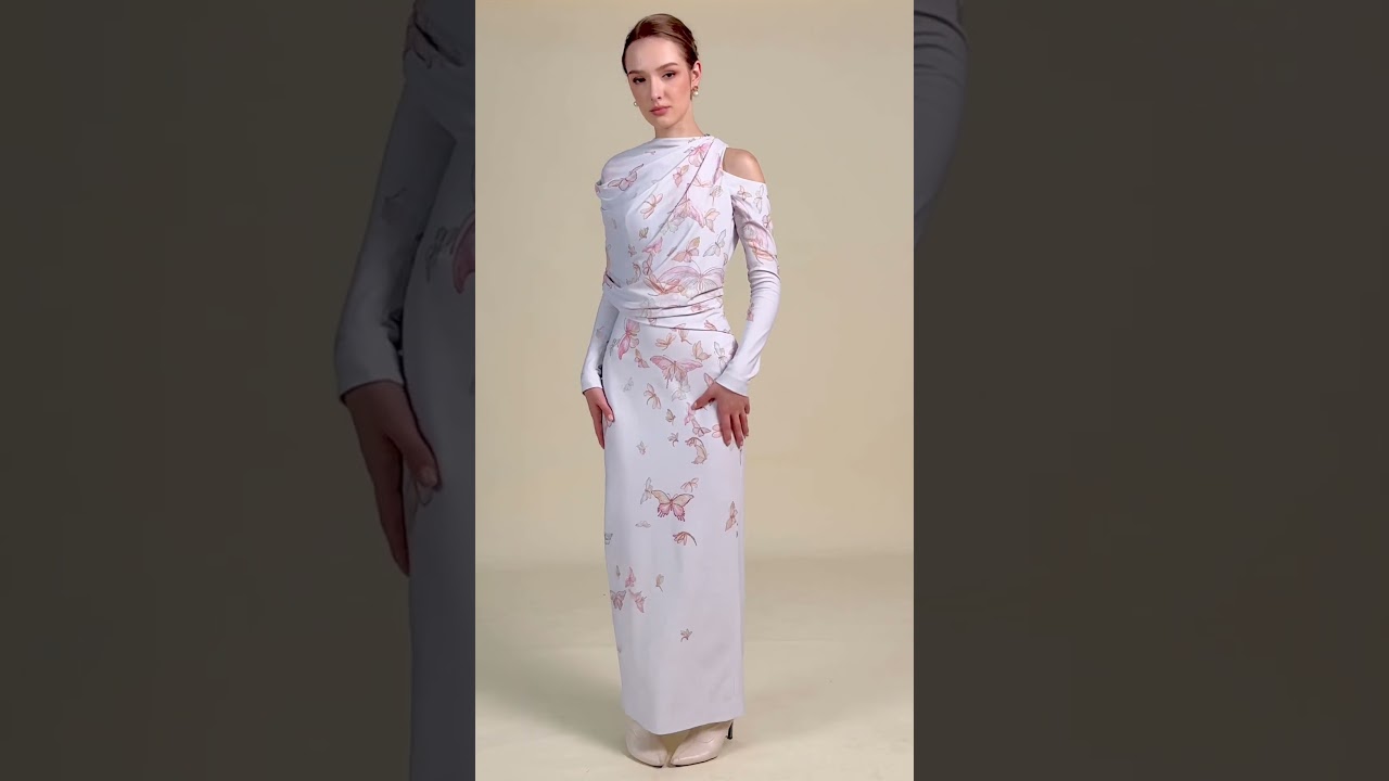 Misty Lilac Negligee Pencil Dress