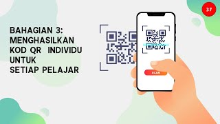 Cara merekod suhu badan pelajar menggunakan Kod QR | Bhgn 3 Menjana Kod QR unik invidu dngn pantas screenshot 4