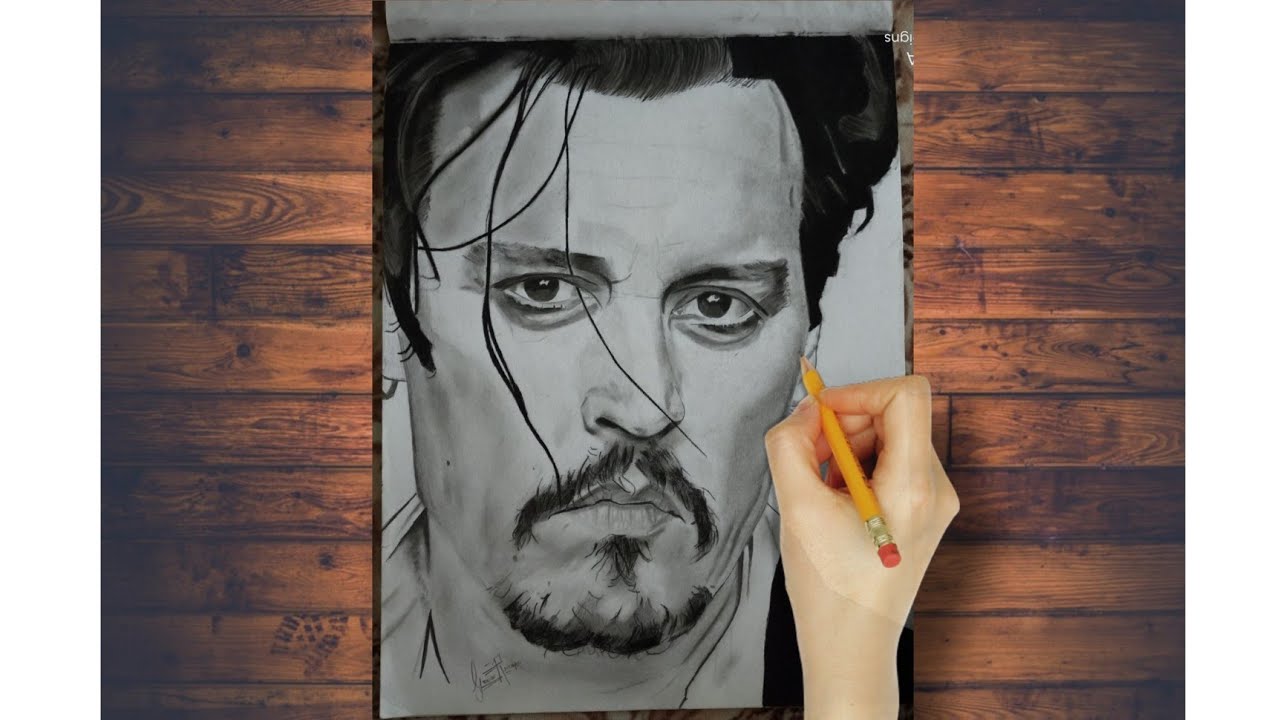 Johnny depp drawing | GR Art gallery😲🔥🔥