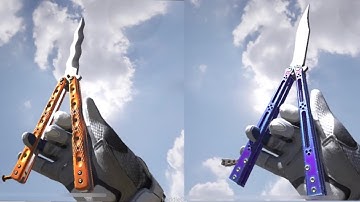 COMBAT MASTER Balisong Weapon Inspect Comparison