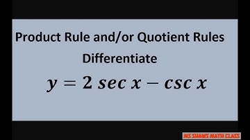 Find derivative of 2 sec x - csc x with trigonometric derivatives. Differentiation