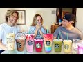 We Ordered Every Drink From STARBUCKS! *THREW UP*