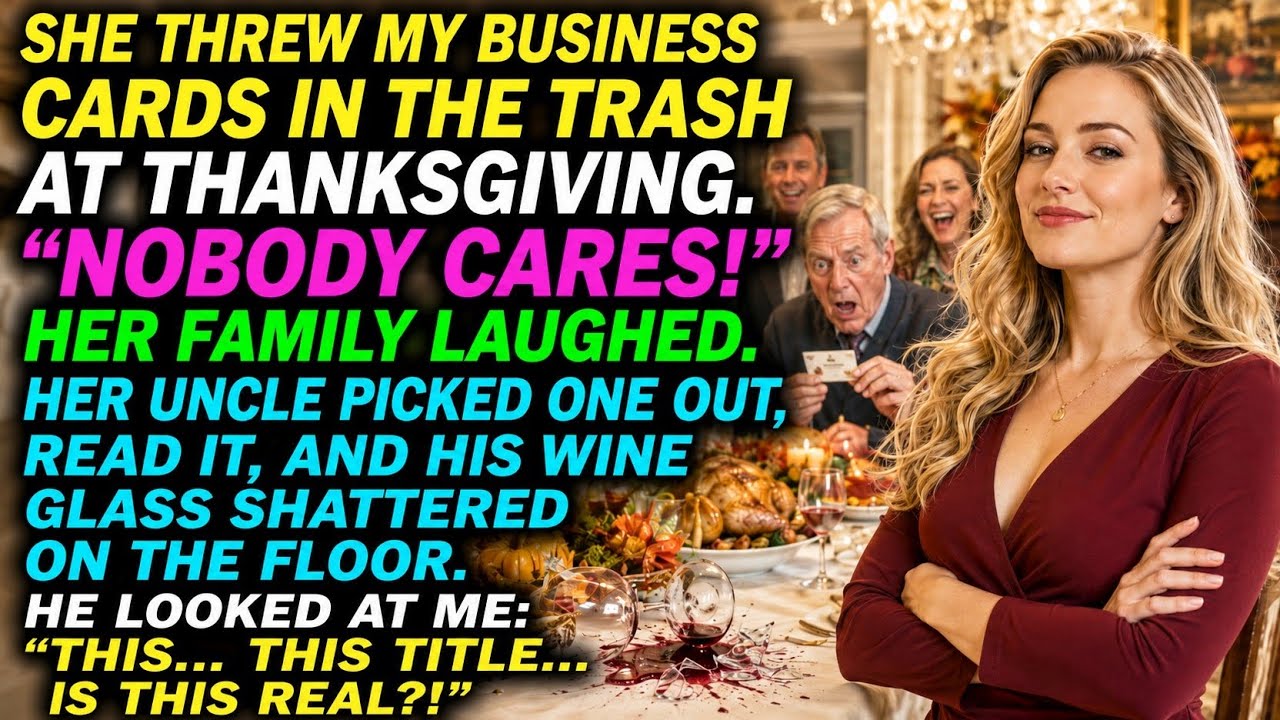 Jag minns fortfarande ljudet. Inte skrattet, inte sorlet runt Thanksgiving-bordet i Beaumont. Utan ljudet av mina visitkort som landade i papperskorgen. Darcy höll upp dem framför hela sin familj,...