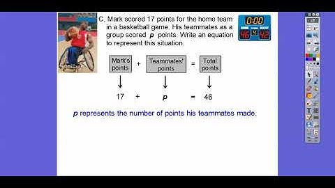 Writing Equations to Represent Situations - Lesson 11.1