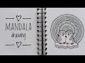 Draw an easy mandala art 🌺🌿🍂 | mandala drawing | drawing tutorial | therapy 